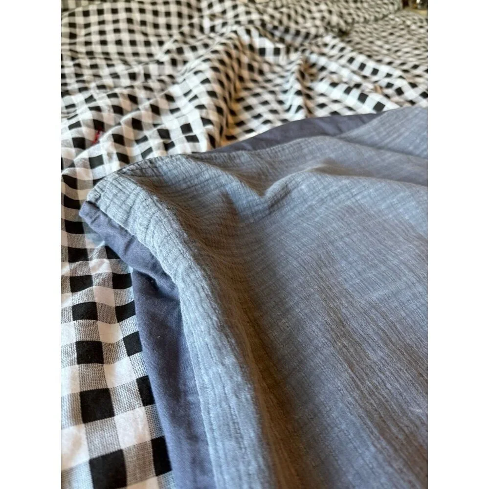 100% cotton Standard (2) blue pillow cases